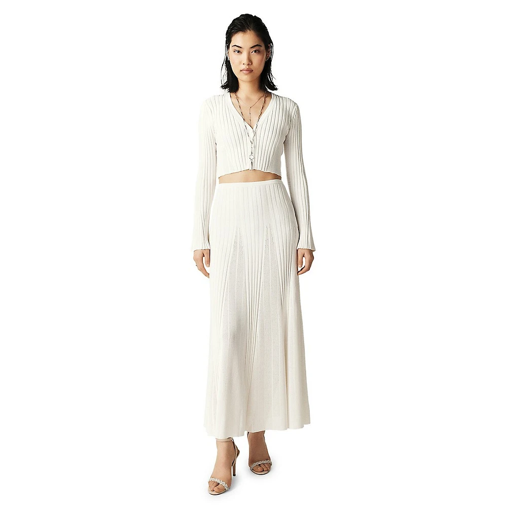 Pusha Ribbed Cropped Cardigan