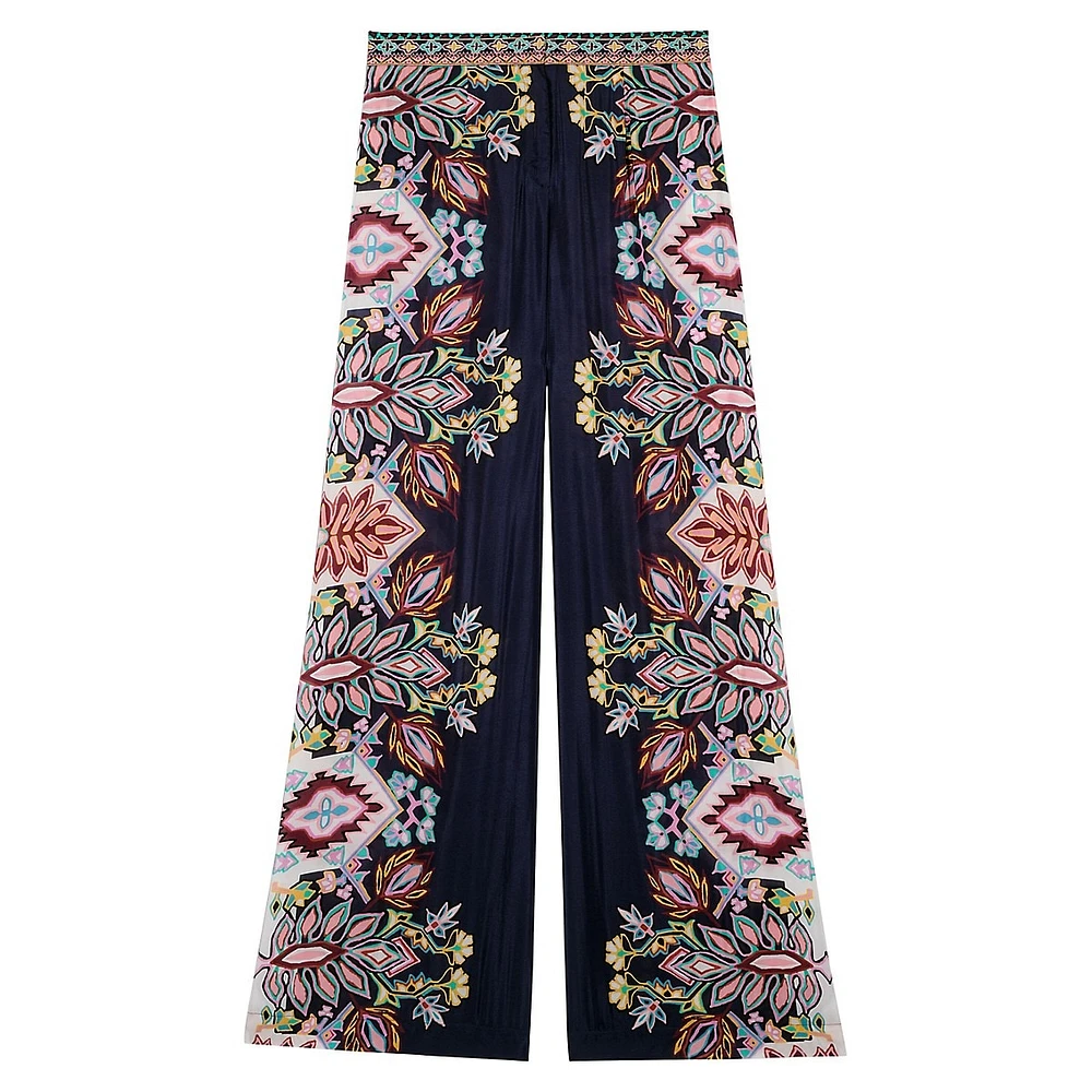 Lilou Printed Wide-Leg Pants