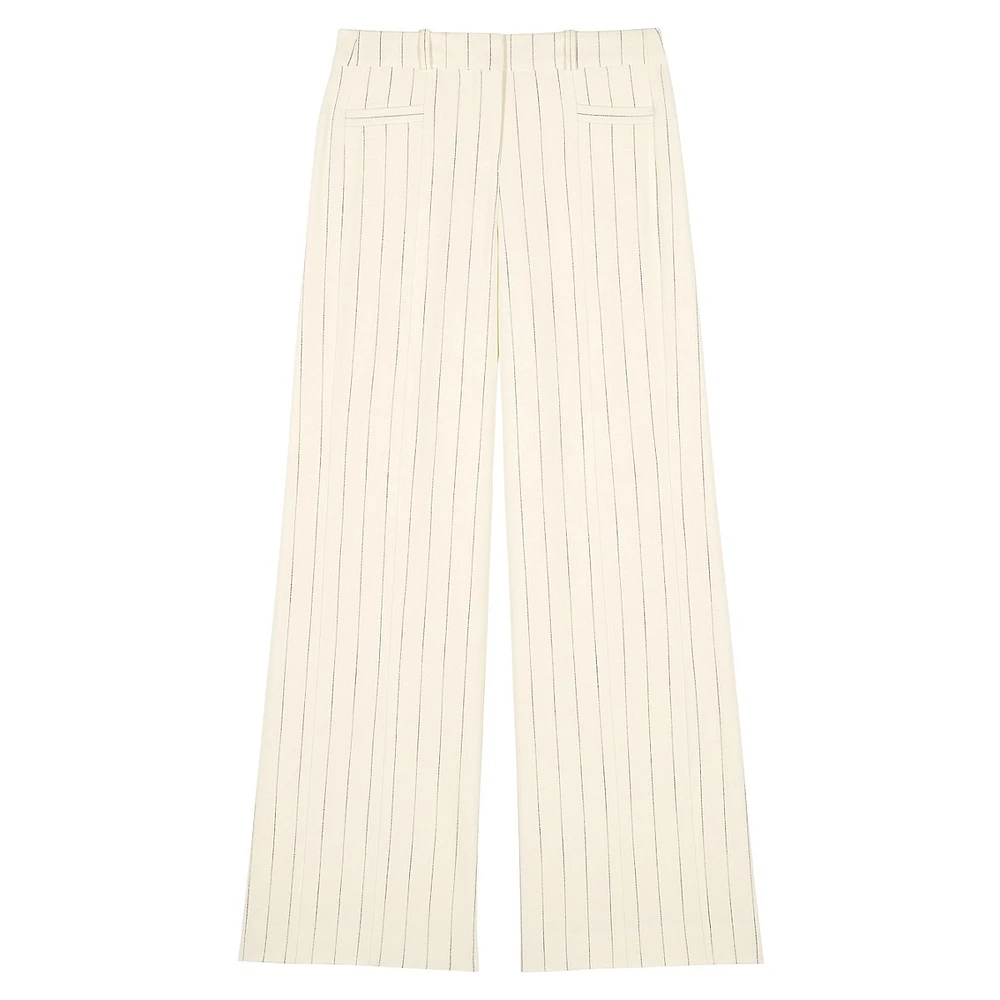 Elouan Pinstriped Wide-Leg Suit Trousers