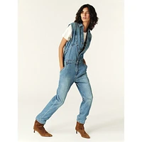 Figo Sleeveless Denim Jumpsuit