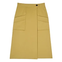 Bastien Patch-Pocket Wrap Midi Skirt
