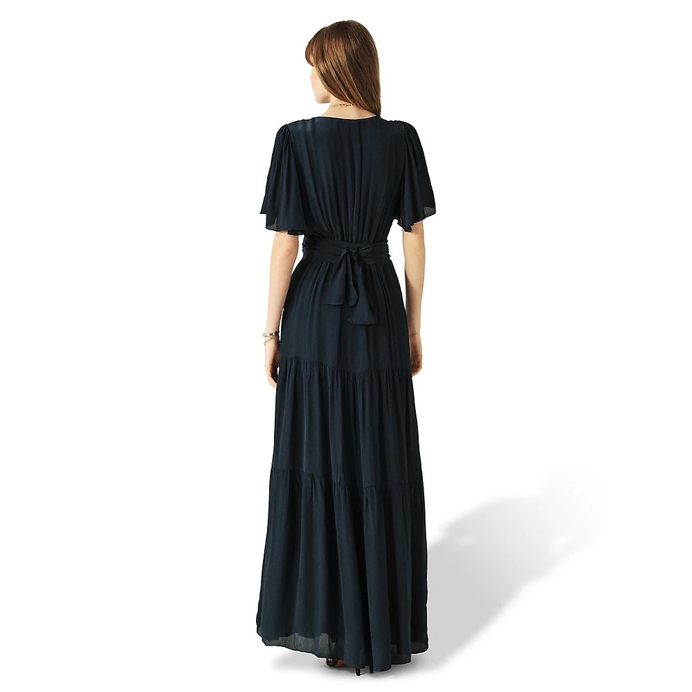 Natalia Tied Surplice Maxi Dress