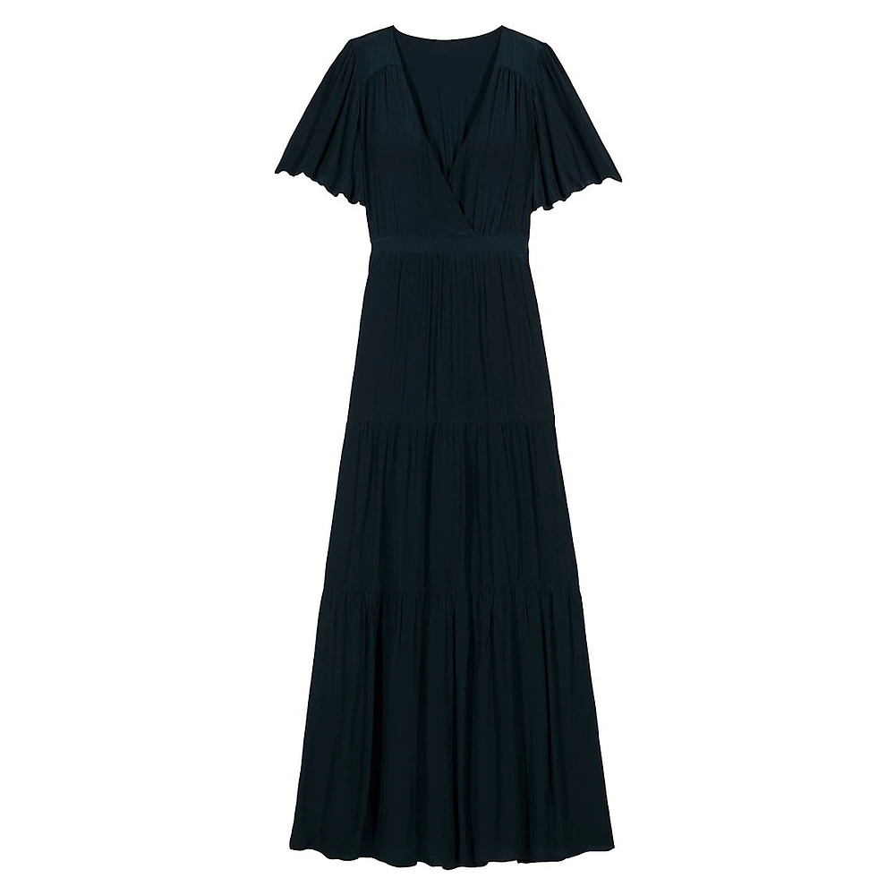 Natalia Tied Surplice Maxi Dress