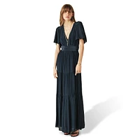 Natalia Tied Surplice Maxi Dress