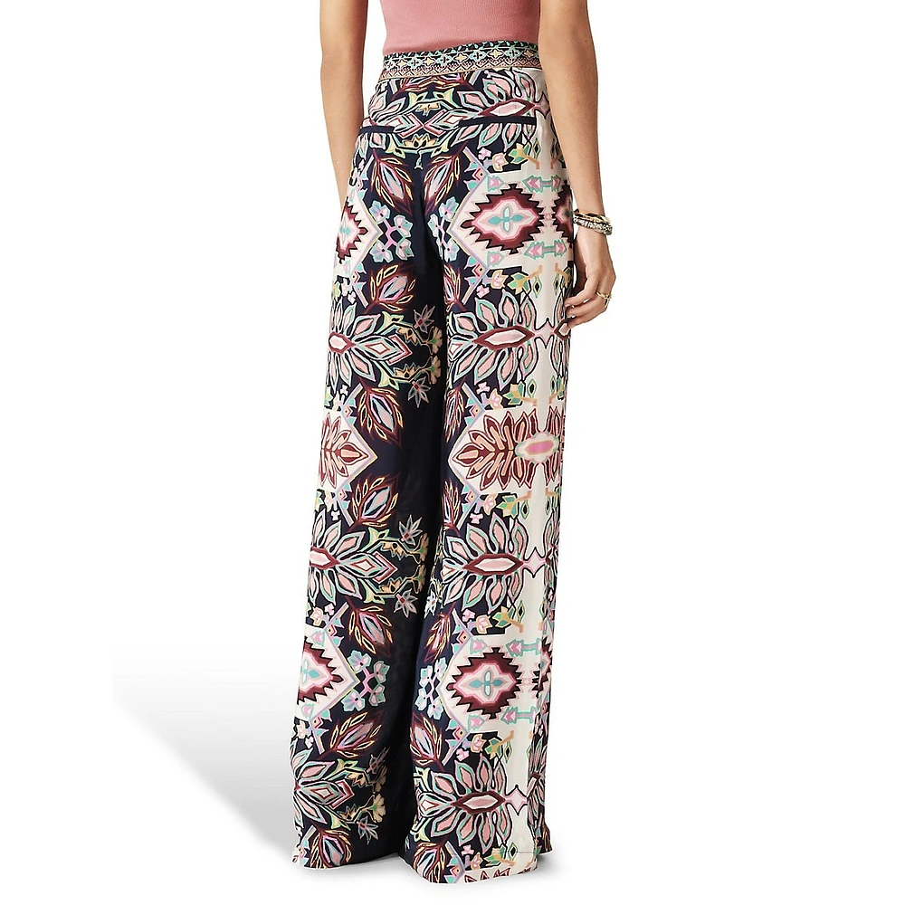 Lilou Printed Wide-Leg Pants