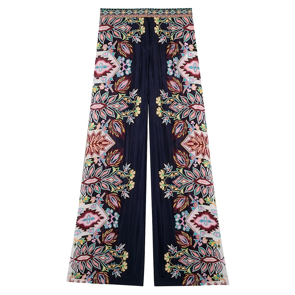 Lilou Printed Wide-Leg Pants