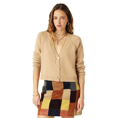 Carila Cashmere V-Neck Raglan Cardigan