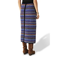 Flame Vented Midi Knit Skirt