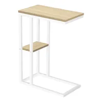 Accent Table 25"h Natural White Metal