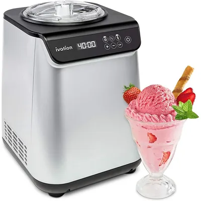Automatic Ice Cream Maker Machine, With Built-in Compressor