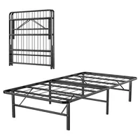 14'' Twin/full/queen Metal Platform Bed Foldable Mattress Foundation Tool-free Assembly