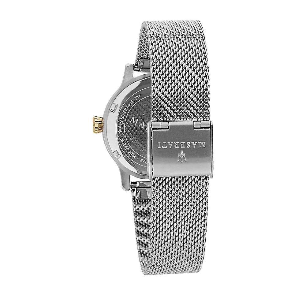Epoca Lady 34mm Quartz Stainless Steel Watch In Silver/silver