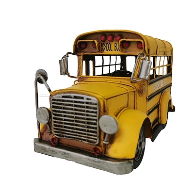 Metal Model School Bus Décor