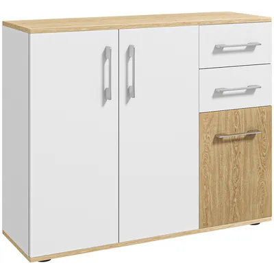 Sideboard Kitchen Storage Cabinet With 2 Drawers And 3 Doors