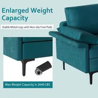 Modern Modular L-shaped Sectional Sofa W/ Reversible Chaise & 2 Usb Ports Grey