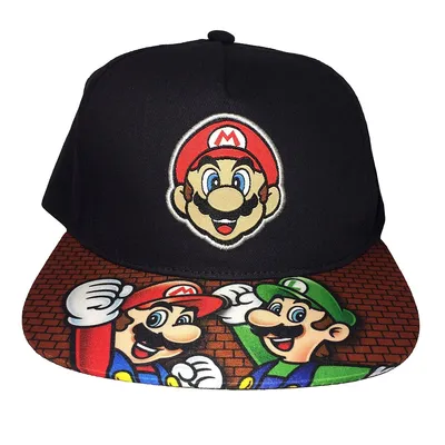 Super Mario Bros Mario And Luigi Winning Kids Snapback Hat