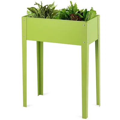 24'' X12'' Outdoor Elevated Garden Plant Stand Raised Tall Flower Bed Box