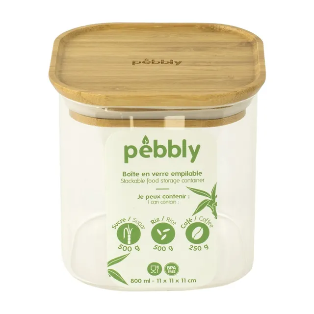 Pebbly Storage Jar with Spoon - Interismo Online Shop Global