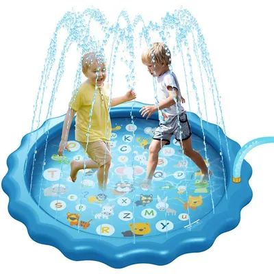 3-in-1 Splash Pad, Sprinkler for Kids, and Wading Pool for Learning