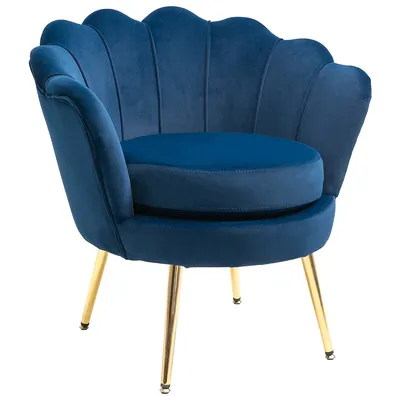 Velvet-touch Fabric Leisure Accent Club Chair