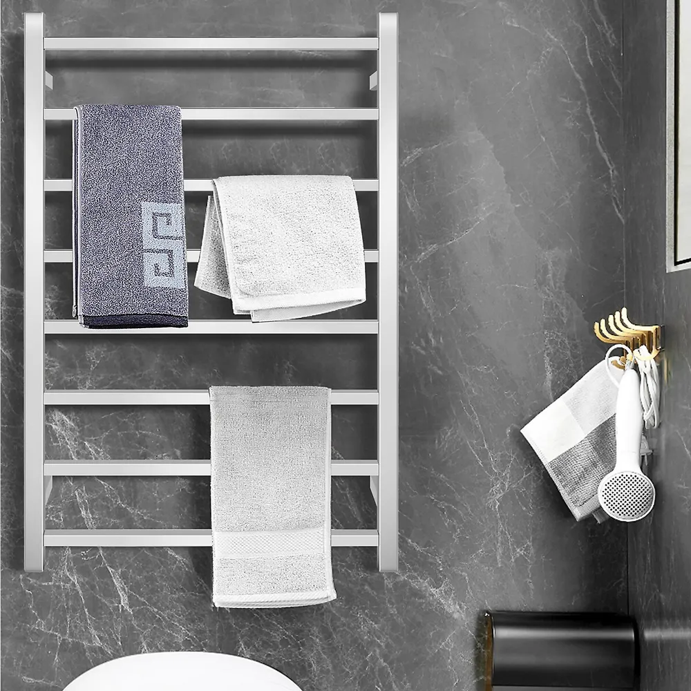 Costway 145w Electric Towel Warmer Wall Mounted Heated Drying Rack 8 Square  Bars | Yorkdale Mall