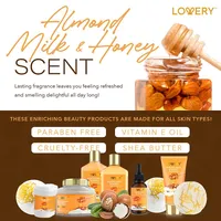 Gift Basket For Women – 10 Pc Almond Milk & Honey - Self Care Kit