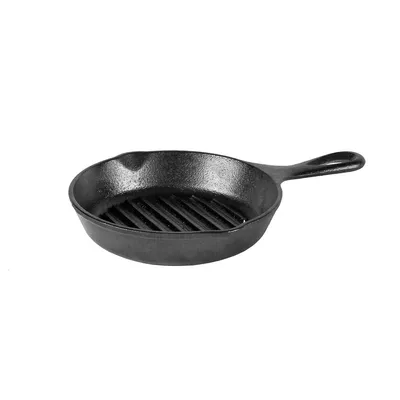 Seasoned Cast Iron Round Grill Pan