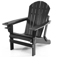 Patio Folding Adirondack Chair Hdpe All-weather Pull-out Ottoman Whiteblackcoffeegreyturquoise