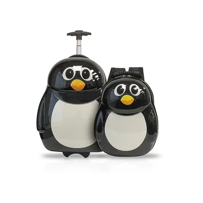 TUCCI Italy Penguin Buddy 2PC Luggage Suitcase Set (16', 13')