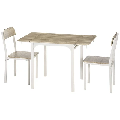 Drop-leaf Dining Table Set Includes 2 Chairs