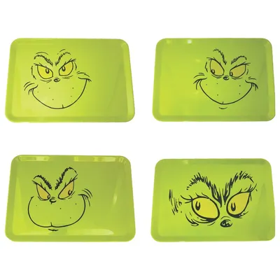 The Grinch Big Face Expressions Service Platter - 4 Pack