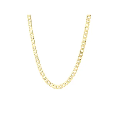 55cm (22") 6mm-6.5mm Width Curb Chain In 10kt Yellow Gold