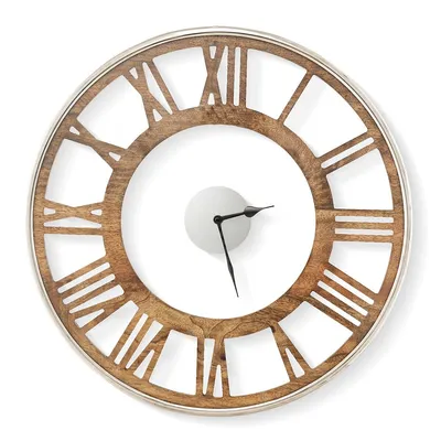 16/20 Inch Silent Wall Clock With Classic Frame Roman Number Glass Cover