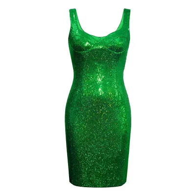 Sequined Sweetheart Cocktail Dress