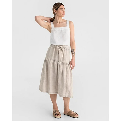 Tiered Linen Skirt Ubud