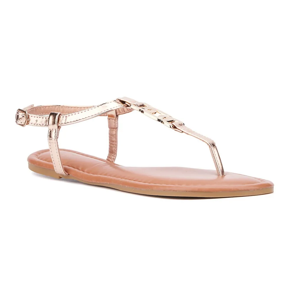 New York & Company Women's Katie T-Strap Sandals