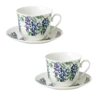 Wisteria Breakfast Cup & Saucer Set Of 2