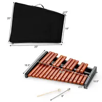 25 Note Xylophone Wooden Percussion Educational Instrument W/ 2 Mallets