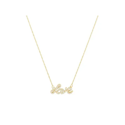 Love Necklace With 0.20 Carat Tw Of Diamonds In 10kt Yellow Gold
