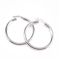 Silver Bold Hoops