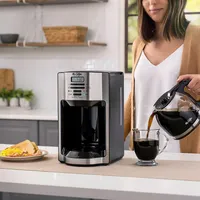 12 Cup Programmable Coffeemaker, Rapid Brewing, Stainless Steel