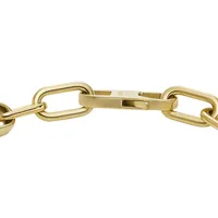Women's Heritage D-link Gold-tone Stainless Steel Chain Bracelet