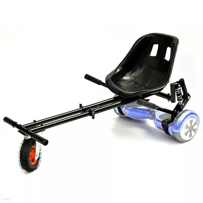 Adjustable Hoverkart With Shock Absorber And Pneumatic Tire Go Kart Conversion Kit For Hoverboard - Black