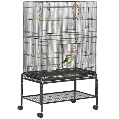 Bird Cage With Stand, Toys, For Budgies Canaries Finches