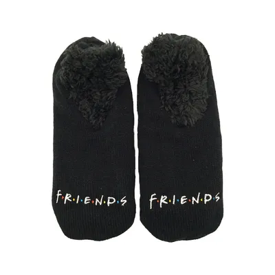 Friends Logo Black Juniors Slippers