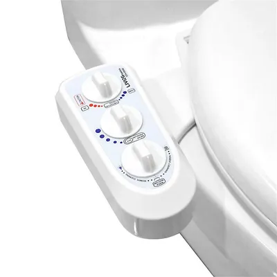 Hot And Cold Water Bidet Toilet Bidet - Non-electric Mechanical Bidet Toilet Attachment - Adjustable Water Pressure And Temperature (white/ Dual Nozzle)