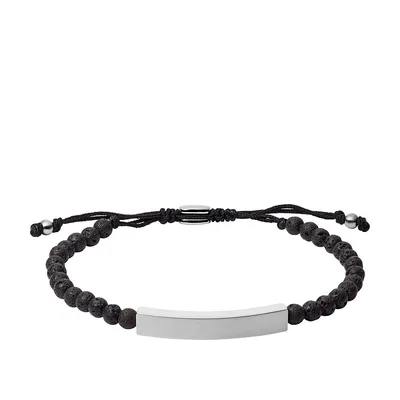 Men's Plaque Lava Stone Bracelet