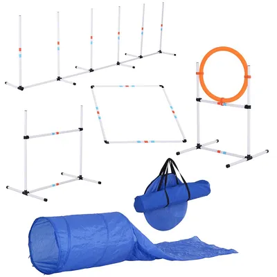 5 Piece Outdoor Game Dog Agility Training Equipment Set