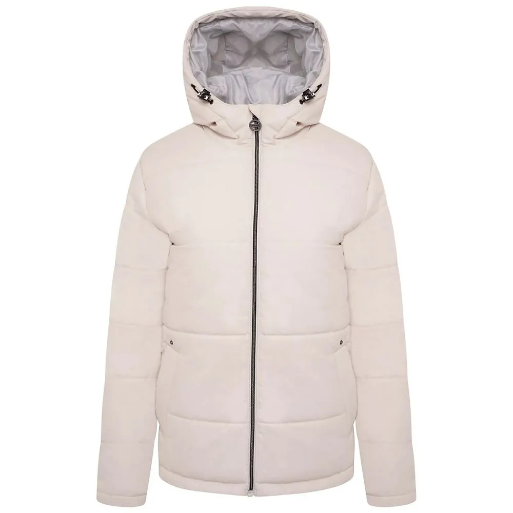 Water-repellent hooded puffer jacket with logo badge