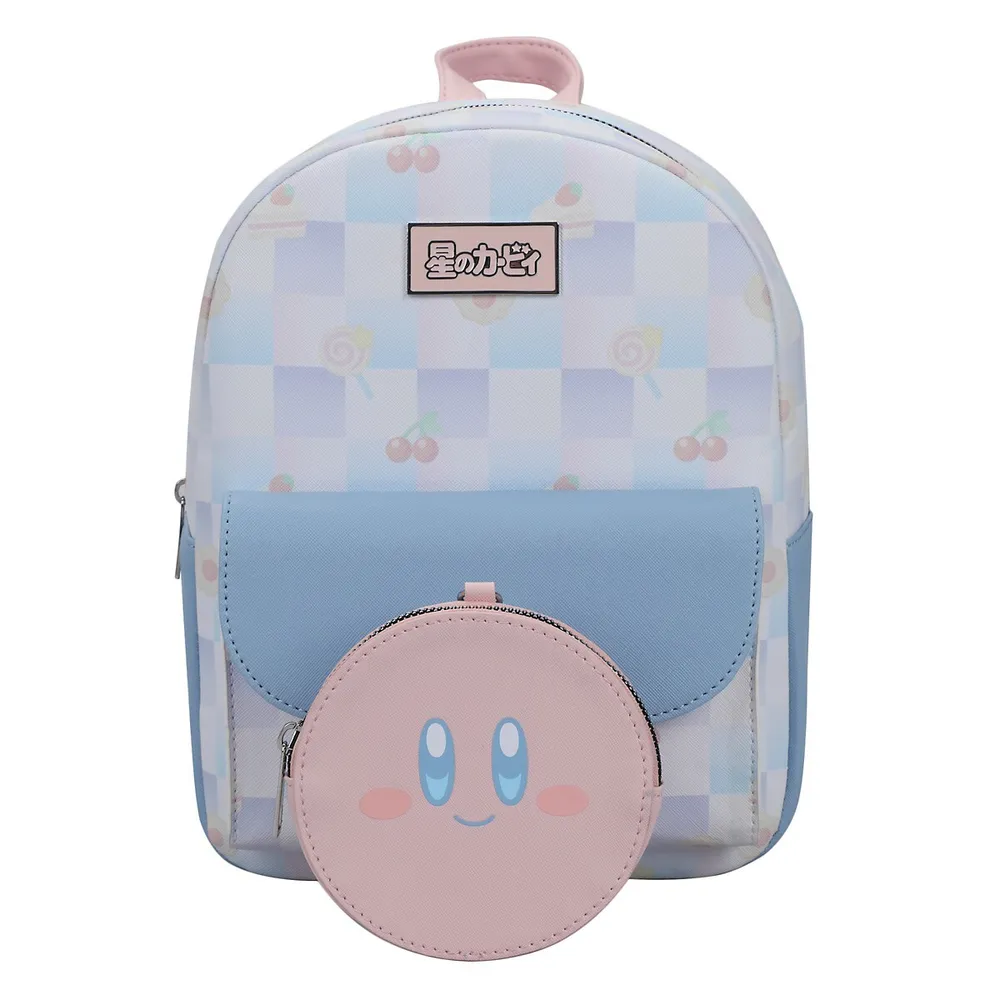 Kirby Pastel Checkerboard Mini Backpack With Coin Pouch